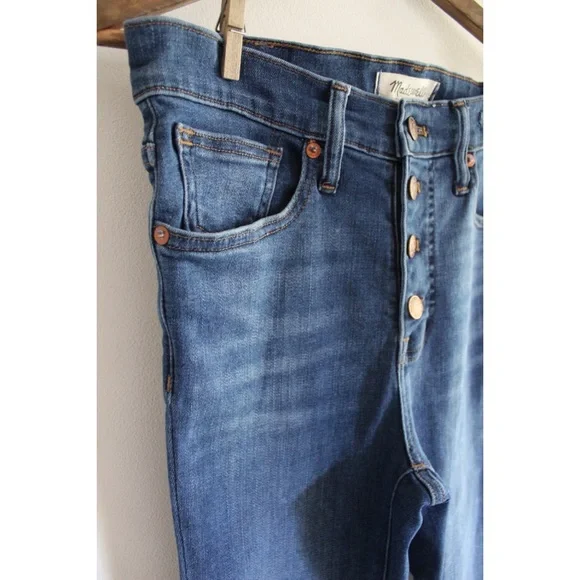 Madewell 9” Mid-Rise Skinny Jeans Medium Wash 26 2 - Picture 5 of 11